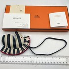 Hermes Rodeo Zebra Gee Gee Savannah Bag Leather Charm Black White Pink 14 2g