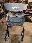 Drive F-22 4-wheel Rollator Walker W  Seat  Handbrakes  Storage Bag  Gray