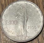 Vatican City 100 Lire Coin  1955  Pope Pius Xii  High Grade - Combined Shipping