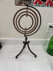Vintage Decorative Metal And Brass Armillary Sphere Sculpture On Tripod Base