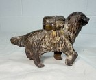 Antique Early 1900 s Cast Iron St Bernard Dog Pack Still Coin Bank A c  Williams