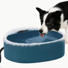 Large Heated Pet Water Bowl For Dogs   Cats  125 Oz Waterproof Thermal Dish  Che