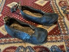 1800s Victorian romantic Era Leather Baby  doll Shoes Antique