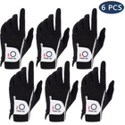 Value Pack Of 6 Mens Left Hand Raingrip Golf Gloves For Wet