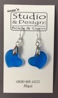 Pierced Earrings Nwt Tropical Blue Sea Glass Made In Maui Good Condition