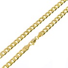 Solid Men s 14k Gold Plated 10 Mm   24  Cut Concave Cuban Link Chain Necklace