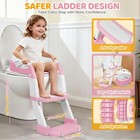 Orzbow 2-in-1 Potty Training Seat Toddler Toilet Step Stool Ladder Kids