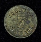 Silver Dollar Pool Room Good For 5 Cents In Trade Token Dc-7585