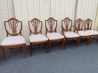 65055   Set Of 6 Shield Back Mahogany Inlaid Dining Chairs