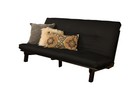 Carson Wood Futon Frame - Full Size - Java Finish - With 5  Twill Futon Mattress