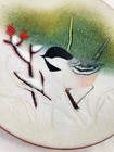 Chickadee Plate Norman Brumm Winter Snow Bird Enamel On Copper 6   Signed