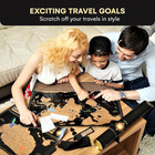 Scratch Off World Map Poster And Detailed United States Map - Deluxe Travel Trac