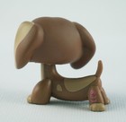 Mini Pet Shop Mocha Brown Lps  1751 Puppy Green Eyes New Cute Dachshund Dog