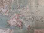 1897 Oceania Australia Continent Original Vintage Map 18 5 X 9 5  C24-4