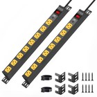 Heavy Duty 8-outlet Power Strip Surge Protector 2100j 6ft Cord   15a Breaker