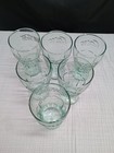Set Of 6 Coca Cola Green Glass Tumblers 6 25    Embossed Logo Vintage Style Cups