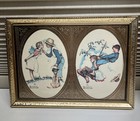 Vintage 3  X 4  Double Matted Gold Tone Metal Picture Frame Lot Of 2