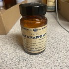 Vintage Nyq Betanaphthol Amber Glass Apothecary Bottle Merck Lid 1 Medicine Jar