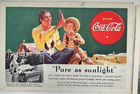 Coca Cola Lot Of 2 Vintage Mini Nat Geo Ads Drink Coke Soda 1936 1958