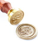 Wax Seal Stamper   Initial Handwritten Letter Alphabet R Stamp With Rosewood Han