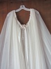 Vintage Bed Canopy Netting W  Lace Bottom-drawstring Closure- No Frame  Or Top