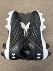 Under Armour Leadoff Low Rm Jr  Baseball Cleats Size 2 5y Black W  White Accent
