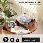 Vintage Record Player With Speakers Retro Turntable walnut Red Walnut Red