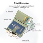 Passport Wallet And Card Slot Combo Rfid Blocking Leather Travel Passport Wal   