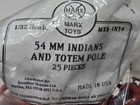 Vtg Marx Toys 54mm Indians   Totem Pole Mxr-in54 Usa Made 1 32 Scale Lot Rare 