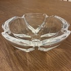 Vintage Crystal Round 6 1 4    Cigar Ashtray 4-slot 2 Lbs Heavy Thick 