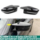 M Style Side Mirror Cover Caps For Bmw 3series G20 G30 330i 2019 26 Gloss Black