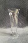 Antique Vintage American Hand Blown Lead Glass Flared Trumpet Vase