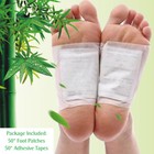 50pads Detox Foot Patches Pads Lymphatic Drainage Ginger Body Toxins Cleansing