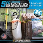 Super Strong Adjustable Bungee Cords With Hooks 5 Pack Heavy Duty Tie Down Strap