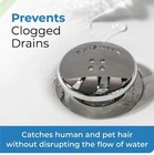 Tubshroom Chrome Revolutionary Tub Drain Protector Hair Catcher Strainer Snare
