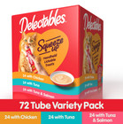 Hartz Delectables Squeeze Up Wet Cat Treat Variety Pack  0 5oz Tube  72 Count 