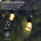 2 Pack Outdoor String Lights Led 48 Ft 15 Hanging Sockets Patio Lights Bulbs