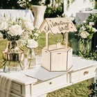 Wishing Well Wedding Card Box For Reception  Wood Gift Card Box For Wedding D   