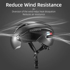 Rockbros Aero Cycling Helmet With Magnetic Goggles Mtb Road Bike 57-62cm