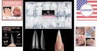 Half Cover Stiletto Nail Tips - 504pcs With Matte Finish For Salon Quality