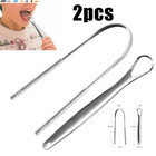 2pcs Tongue Scraper Stainless Steel Tongue Cleaner Oral Care Hygiene Scraper Den