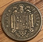 Spain 1 Peseta Coin  1947  1952   High Grade - Combined Shipping Ok