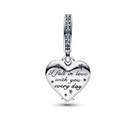 New Pandora 925 Celestial Shooting Star Heart Double Dangle W pouch Blue Enamel