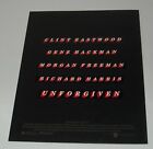 1992 Unforgiven Promo Movie Pressbook Clint Eastwood Gene Hackman Morgan Freeman