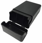 12 Pack Black Flip Top Hinged Lid Sectioned Cigarette Case For 100 s - 2607