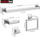10-pieces Brushed Nickel Bathroom Accessories Set  23 6 Inch Bath Towel Bar Set 