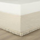 Boho Fringe 15-inch Tailored Drop Easy Fit Bed Skirt King Size Single 78  W X   