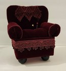 Vintage Collectible Cushions By Dritz Burgundy Red Chair Sewing Pin Cushion