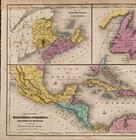 1844 Mexico - Central America - Texas - Canada Map West Indies Original