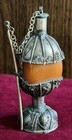 Rare   Antique Moroccan Bedouin Kohl Handmade Intricate Metal Amber Wood Makeup
